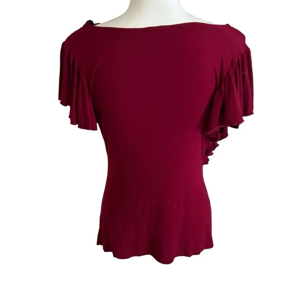 Wrapper Red Bodycon Top Size Large - Picture 3 of 4